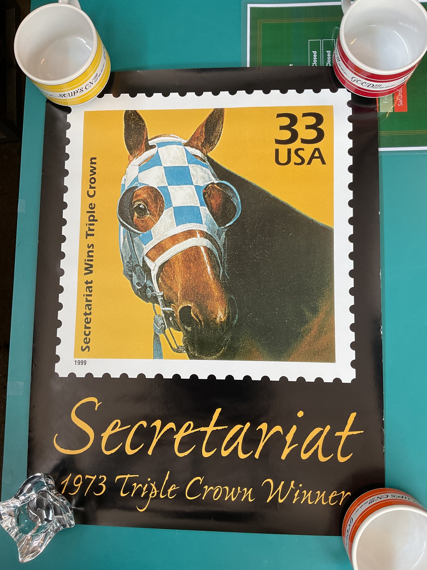 Secretariat Triple Crown Winner Stamp Poster