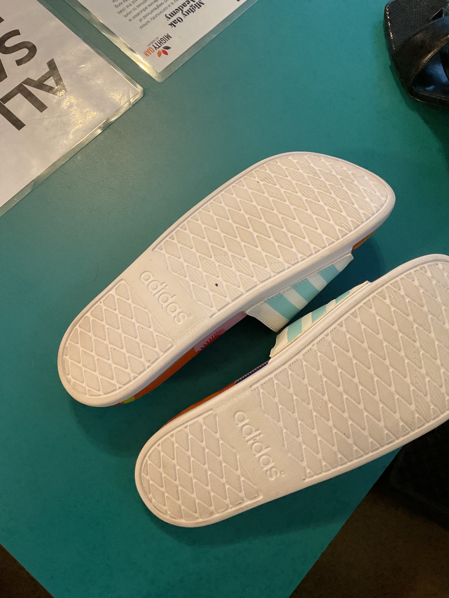 Size 10 Adidas Adilette Comfort Belgium Collaboration Slides