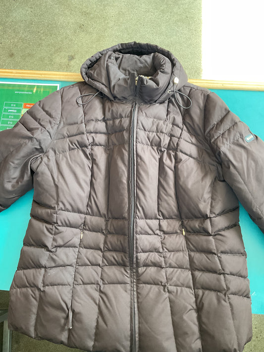 Brown Calvin Klein Down Coat with Hood size 1X