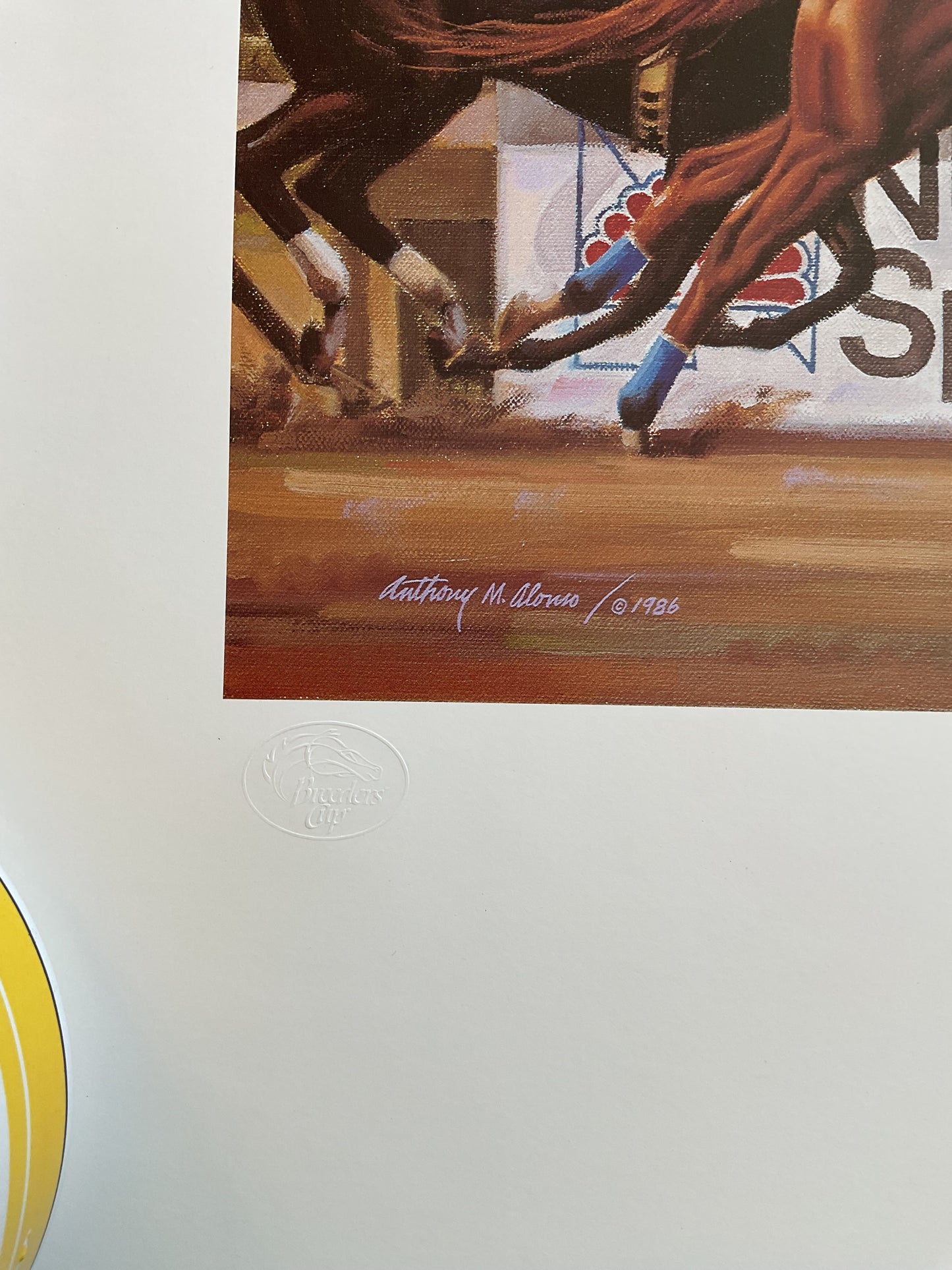Finish Line Print 1986 Breeders Cup by Anthony Alonzo
