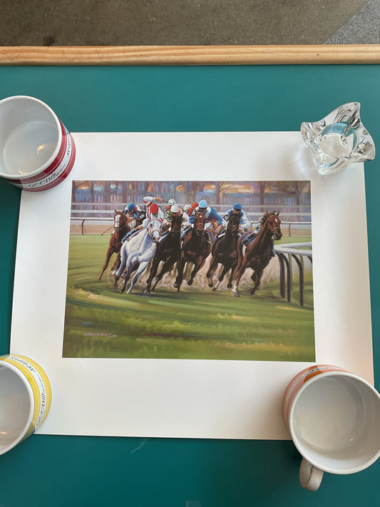 Horse Racing 1986 Print by Anthony Alonzo