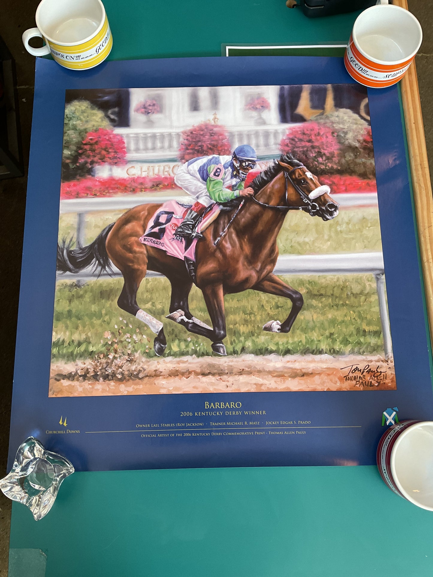 Barbaro Kentucky Derby Winner 2006 Signed by Tom Pauly