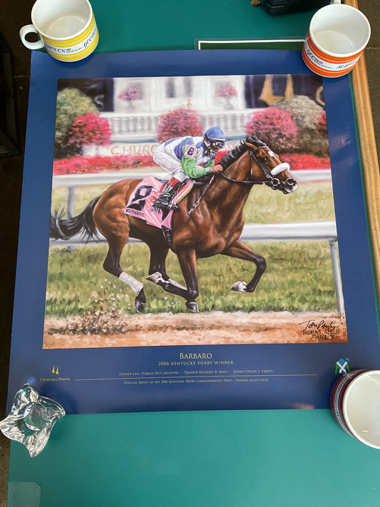 Barbaro Kentucky Derby Winner 2006 Signed by Tom Pauly