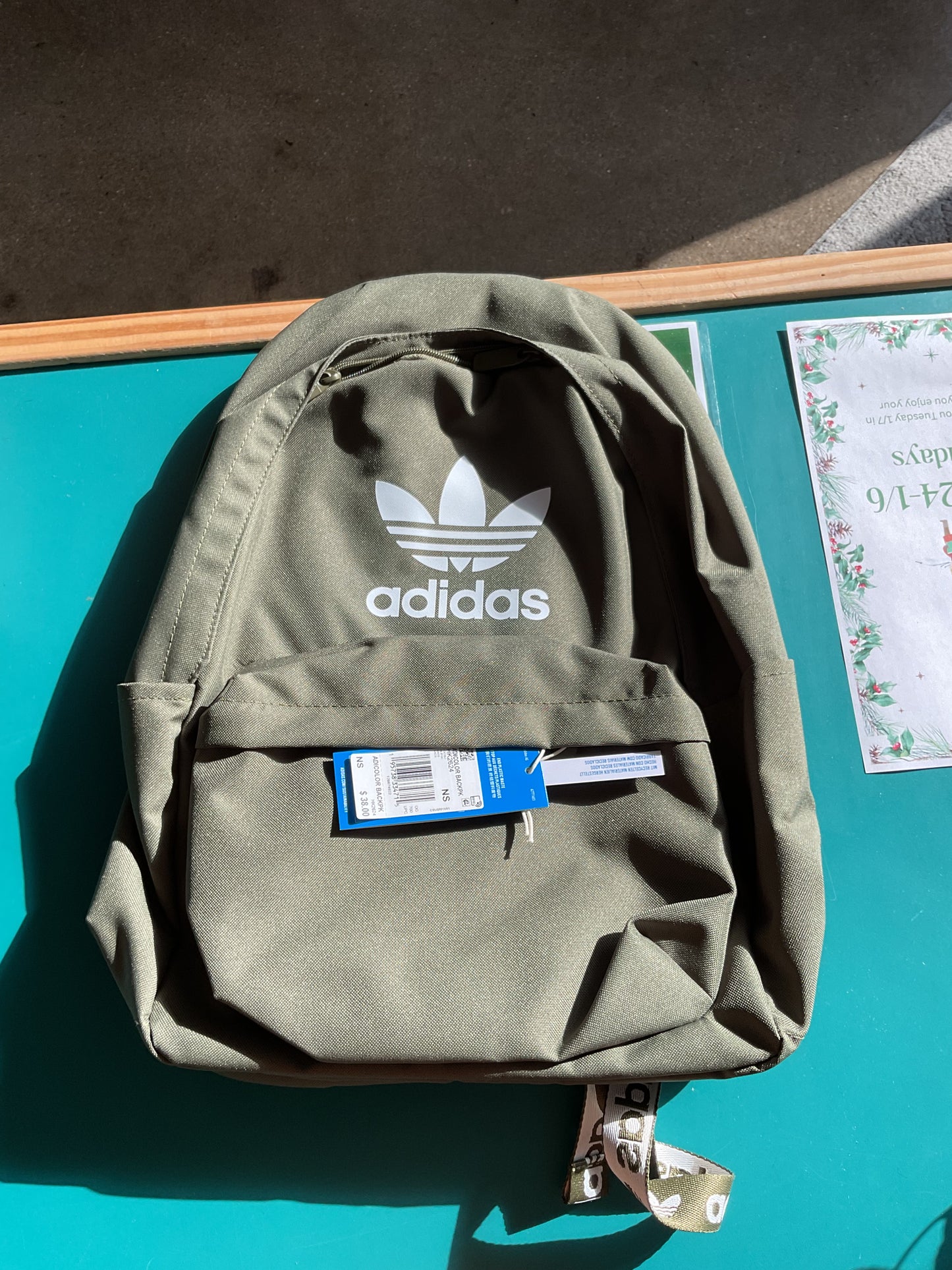 New Adidas Army Green Backpacks