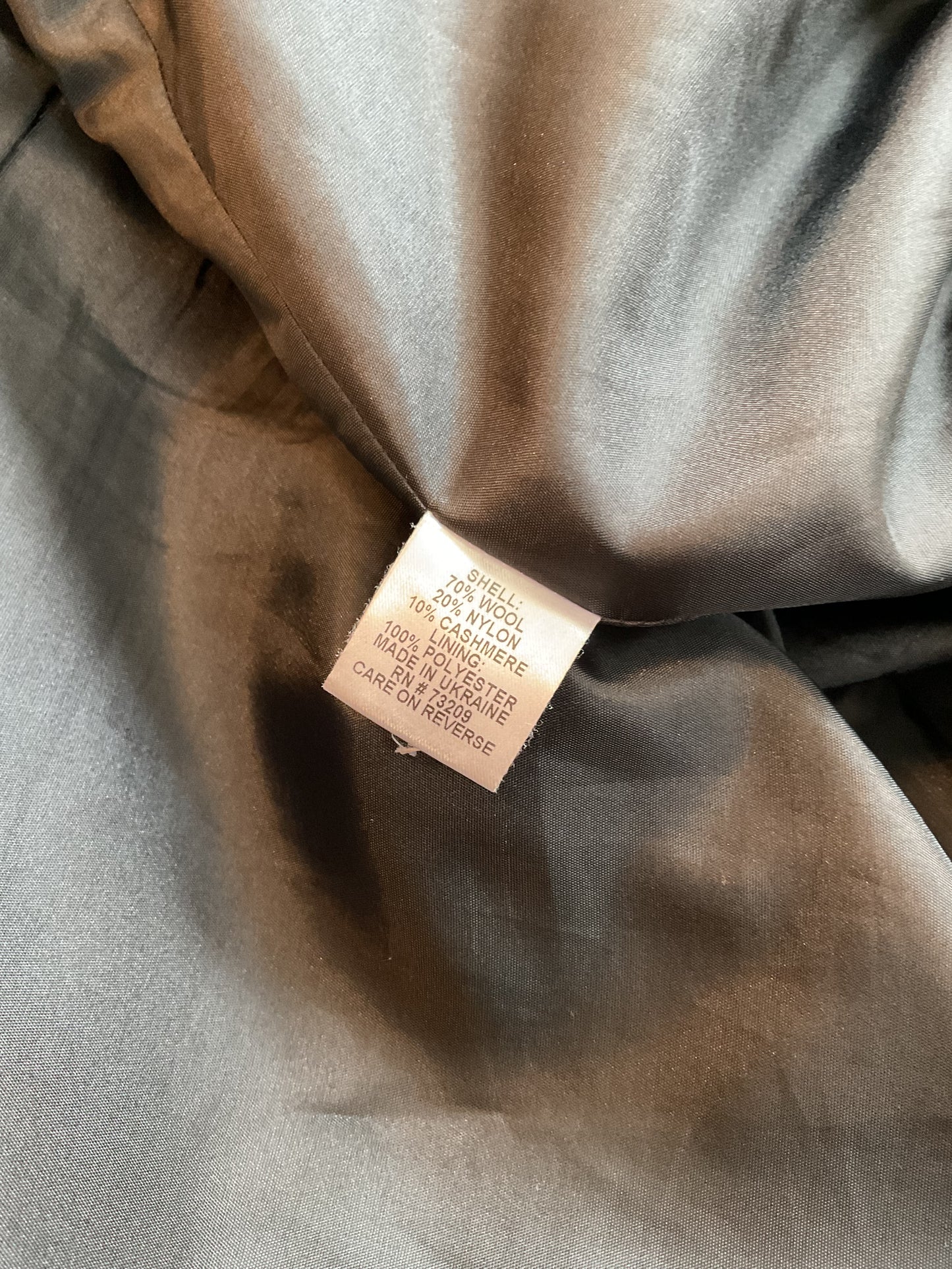 Marvin Richard’s 6P Black Women’s Wool and Cashmere Coat