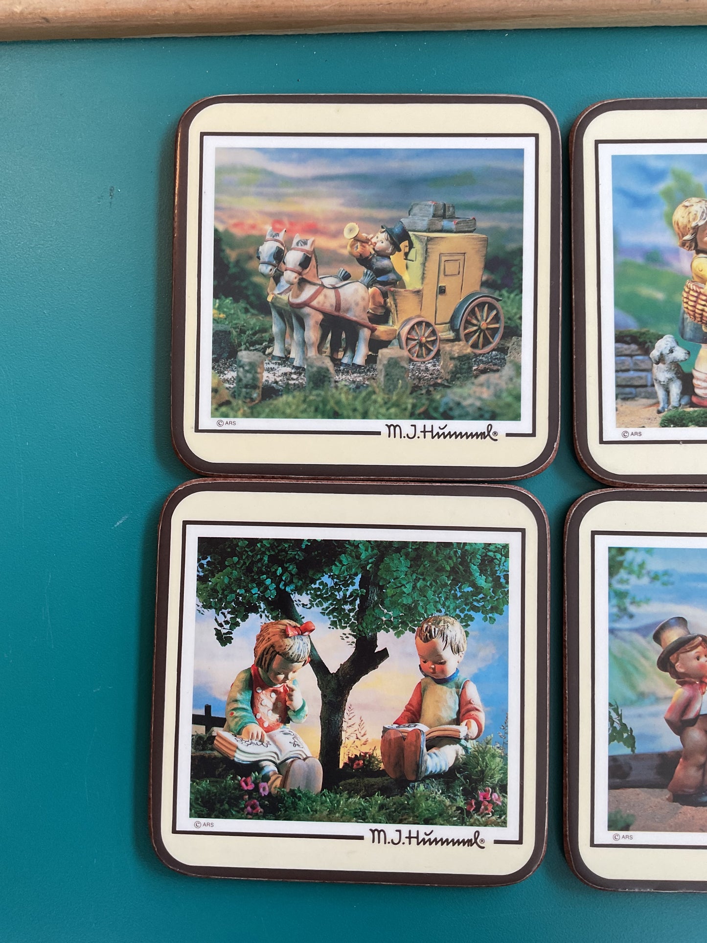 Vintage Pimpernel set of 6 Coasters Deluxe Finish 1986