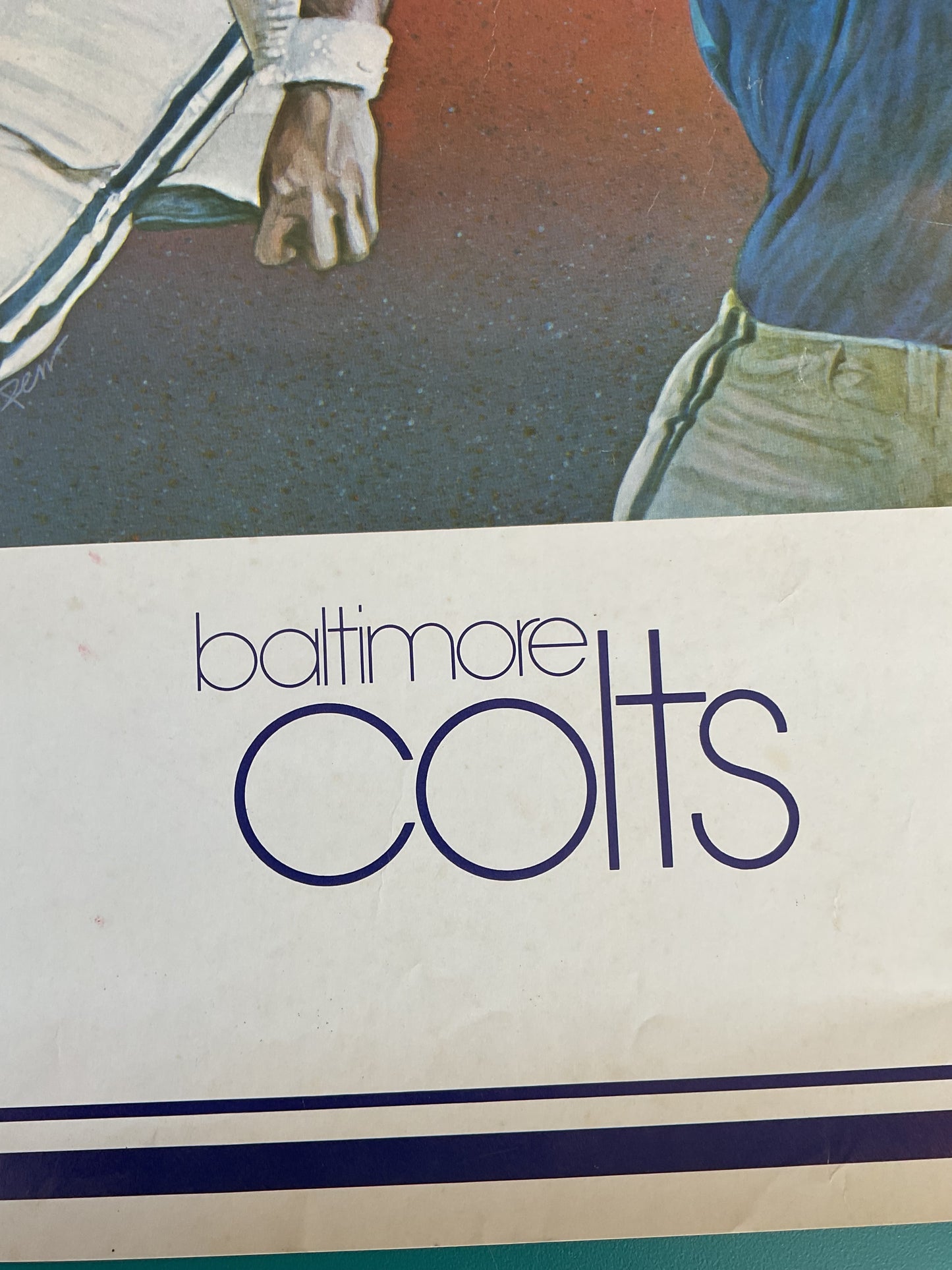 Vintage Baltimore Colts NFL Poster