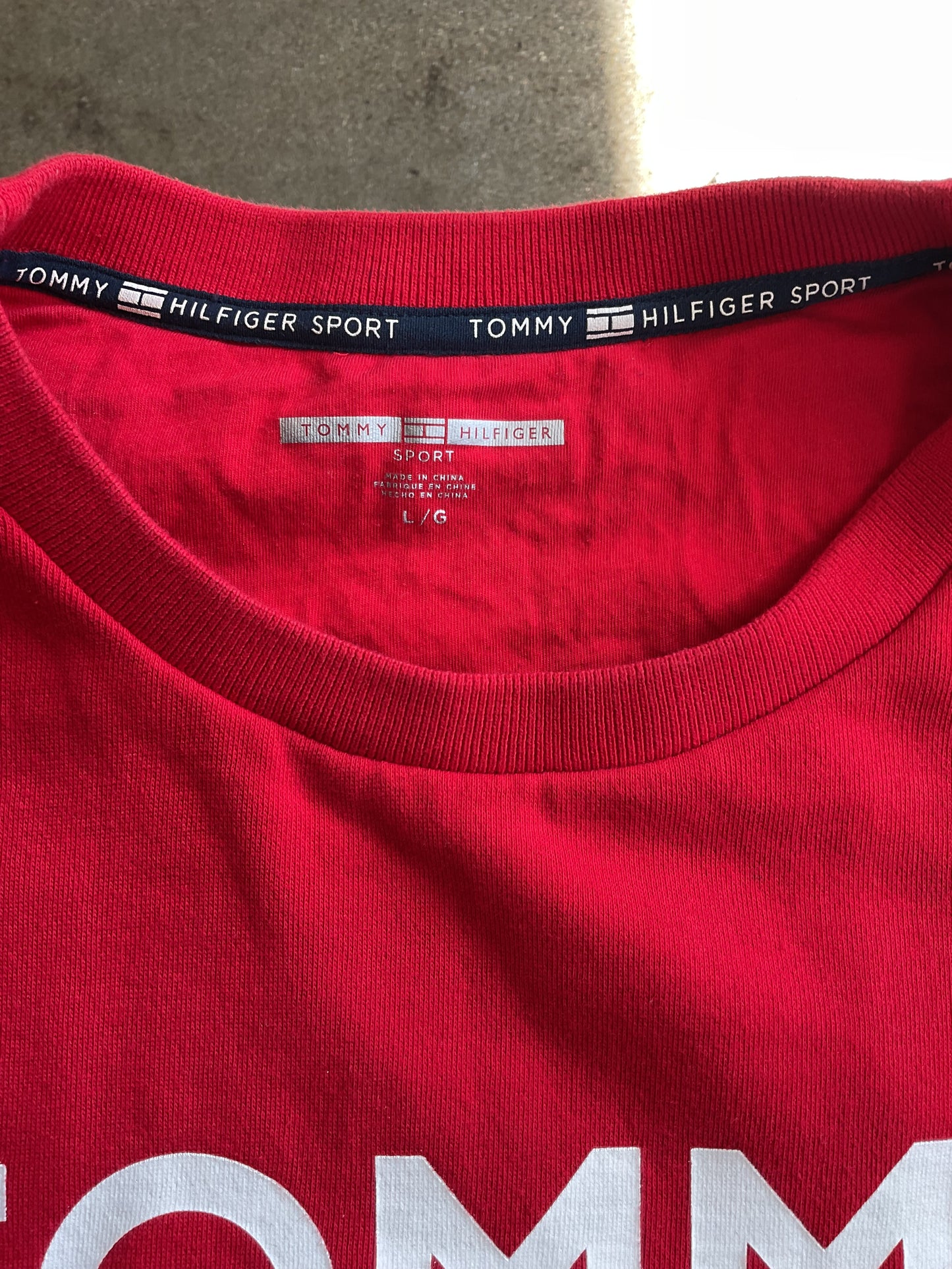 Tommy Hilfiger Red and Blue Sport Sweatshirt