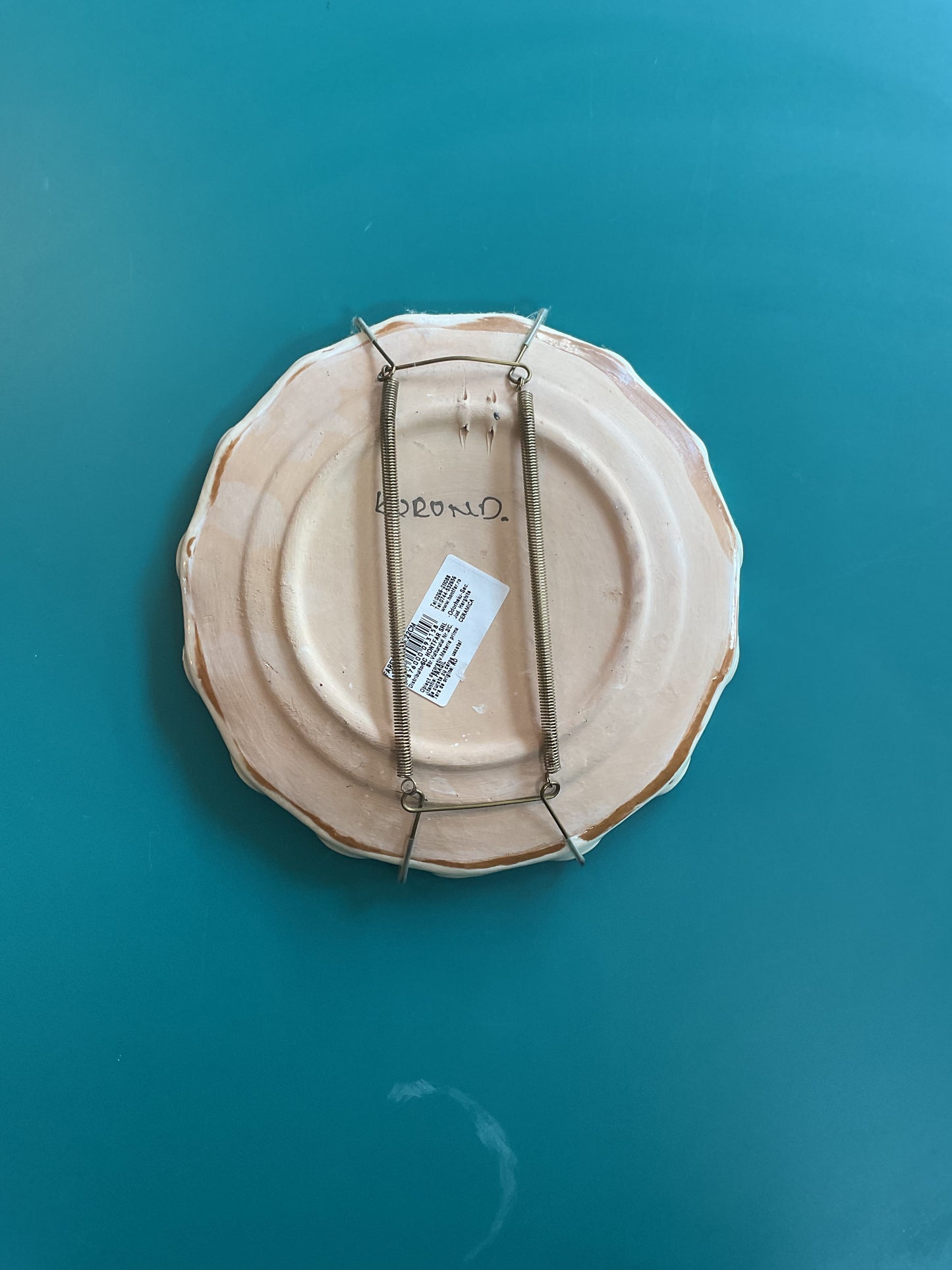 Korond Hungarian Ceramic Decorative Plate with Hanger