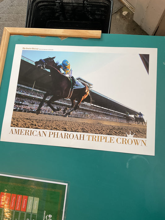 American Pharaoh Finish Line Kentucky Derby Print