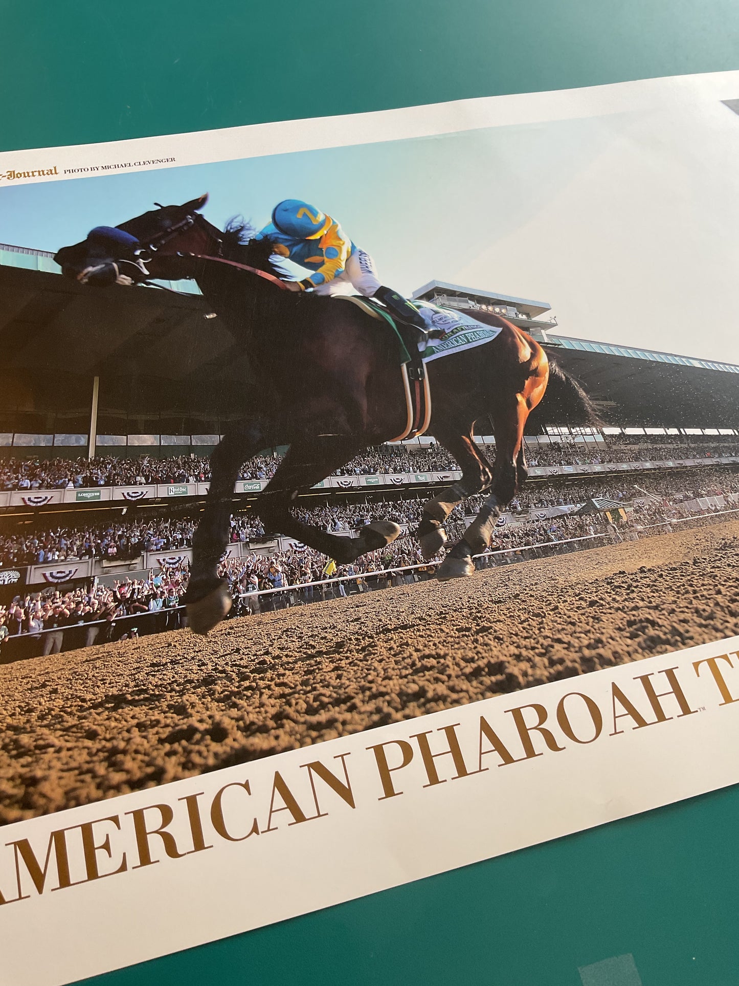 American Pharaoh Finish Line Kentucky Derby Print