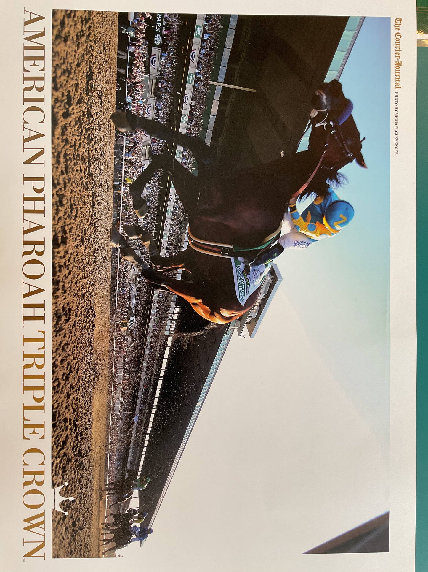 American Pharaoh Finish Line Kentucky Derby Print