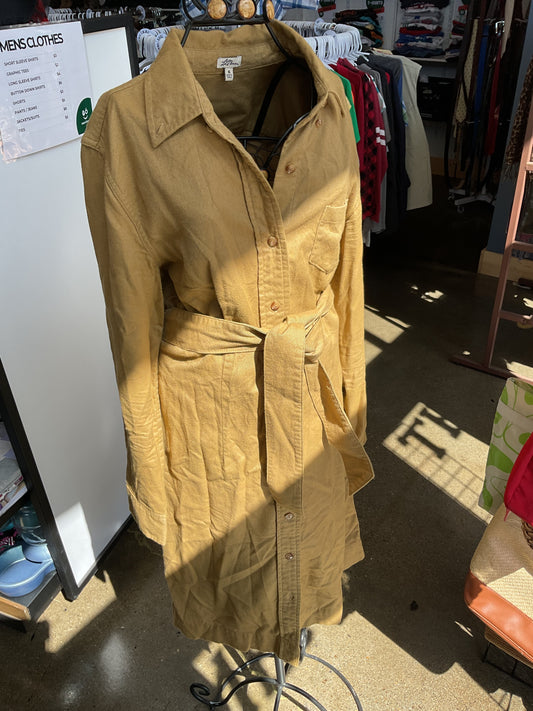 L.L. Bean Super Soft Light Brown Long Sleeve Dress Size 6
