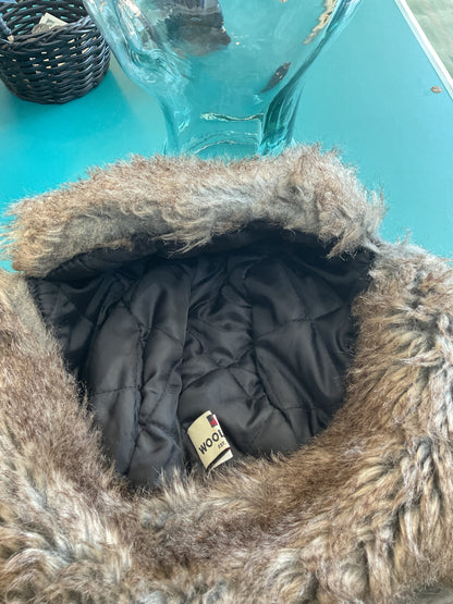 WOOLRICH Authentic Red and Black Aviator Cap