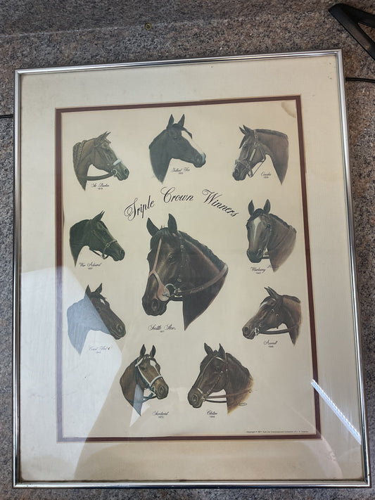 Triple Crown Winners 1977 Framed Print Seattle Slew