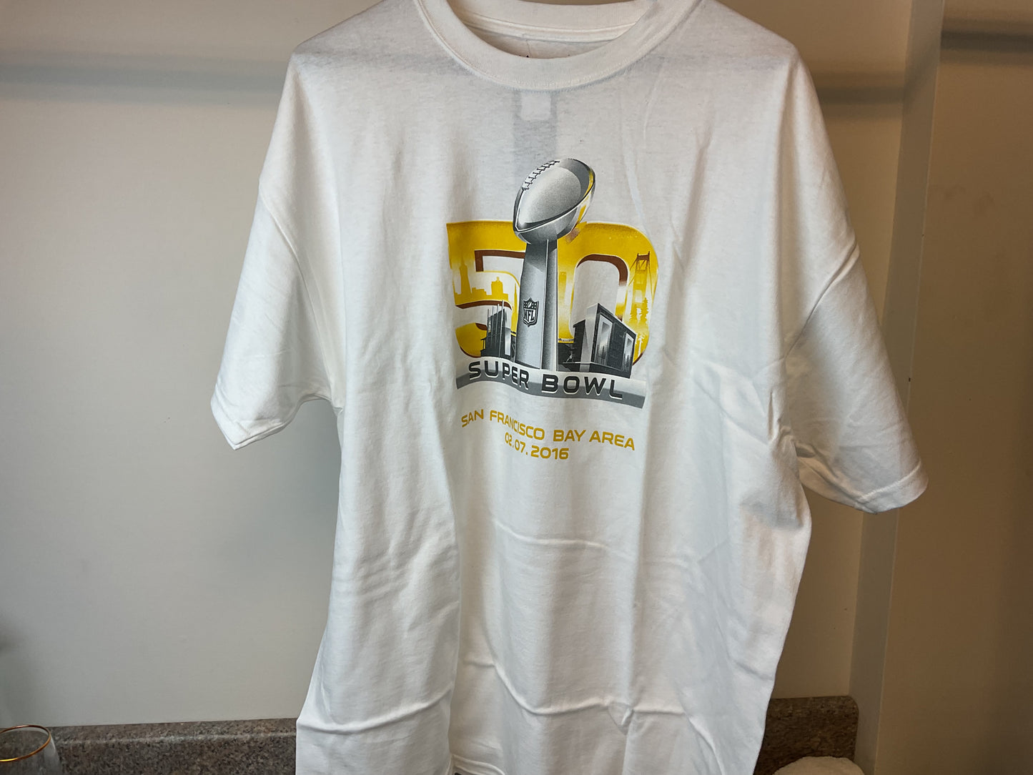 White SuperBowl T-Shirt XL