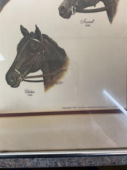 Triple Crown Winners 1977 Framed Print Seattle Slew