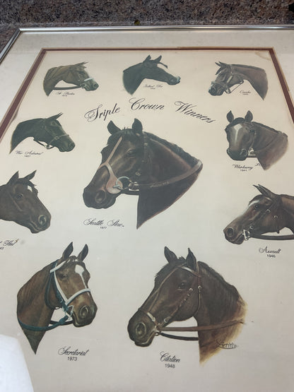 Triple Crown Winners 1977 Framed Print Seattle Slew