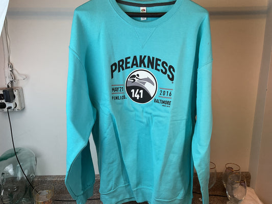 Aqua Blue Preakness 141 Sweatshirt XL