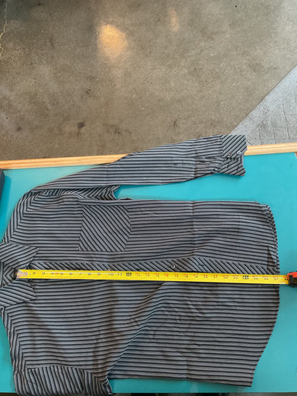 Bugatchi Uomo Black and White Striped Button Down