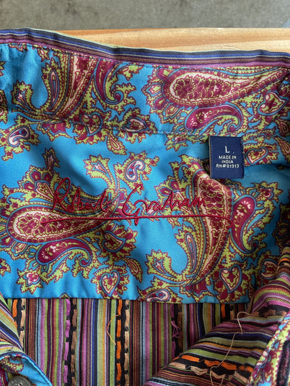 Robert Graham Fun Button Down Shirt Size Large
