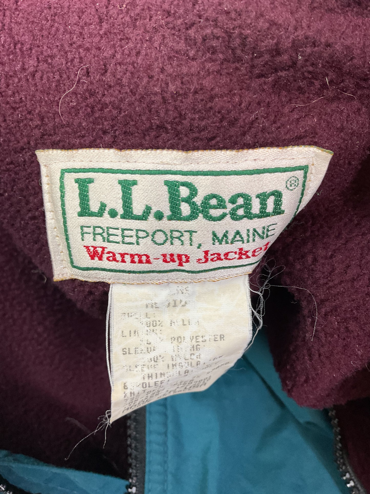 Vintage LL Bean Warm Up Jacket