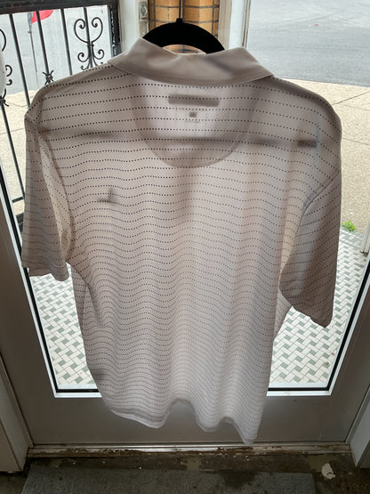 Comfortable Pebble Beach White Performance Polo Size Medium