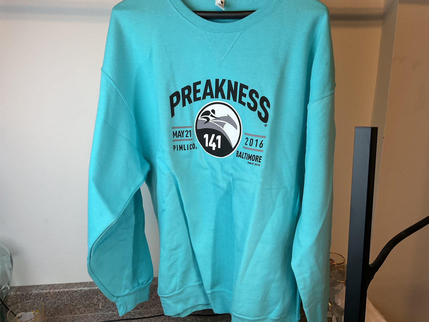 Aqua Blue Preakness 141 Sweatshirt XL