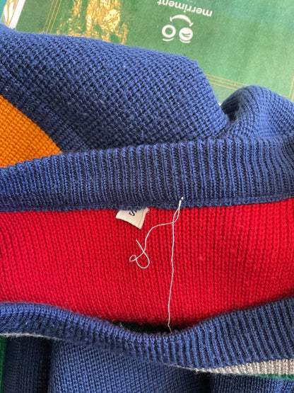 Small Colorful Unbranded Knit Sweatshirt with Retro Colors size Small