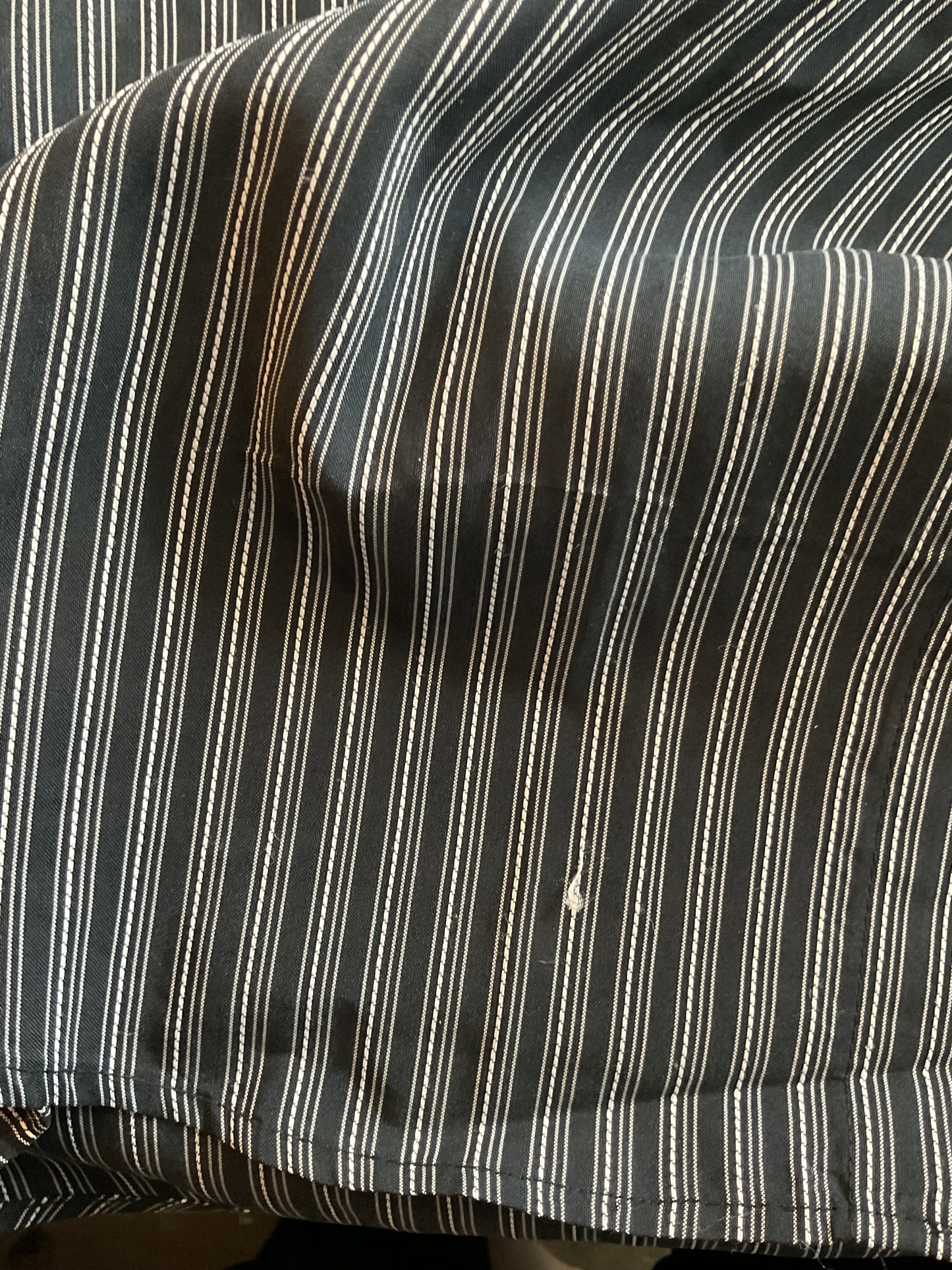 Bugatchi Uomo Black and White Striped Button Down