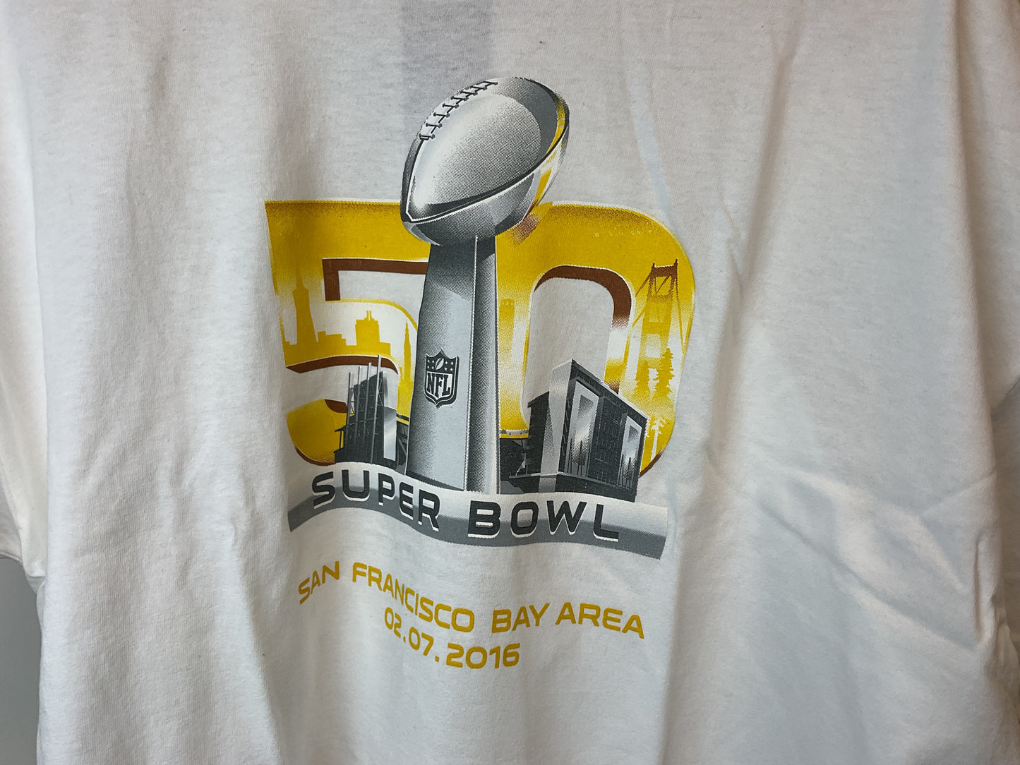 White SuperBowl T-Shirt XL