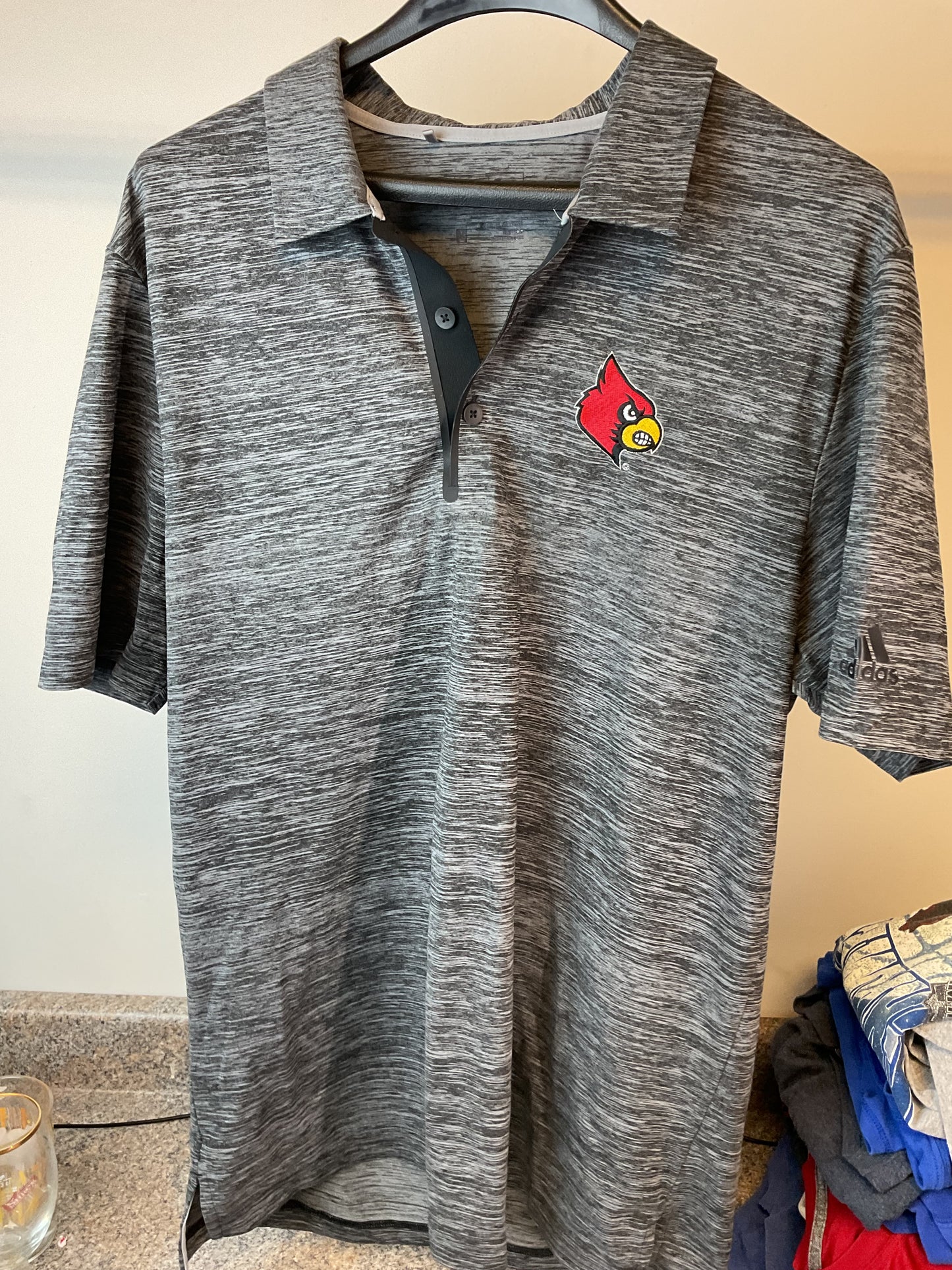 University of Louisville Heather Grey Polo M