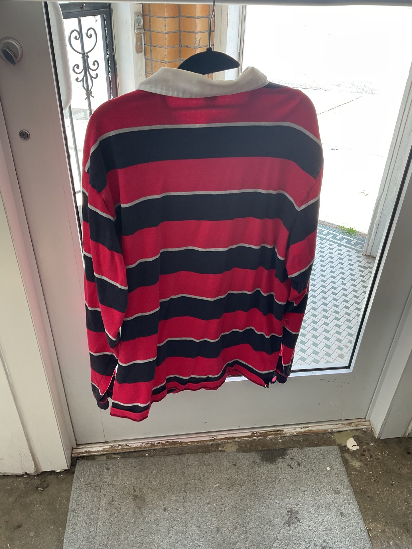 Vintage Lands’ End Striped Long sleeve Polo XL