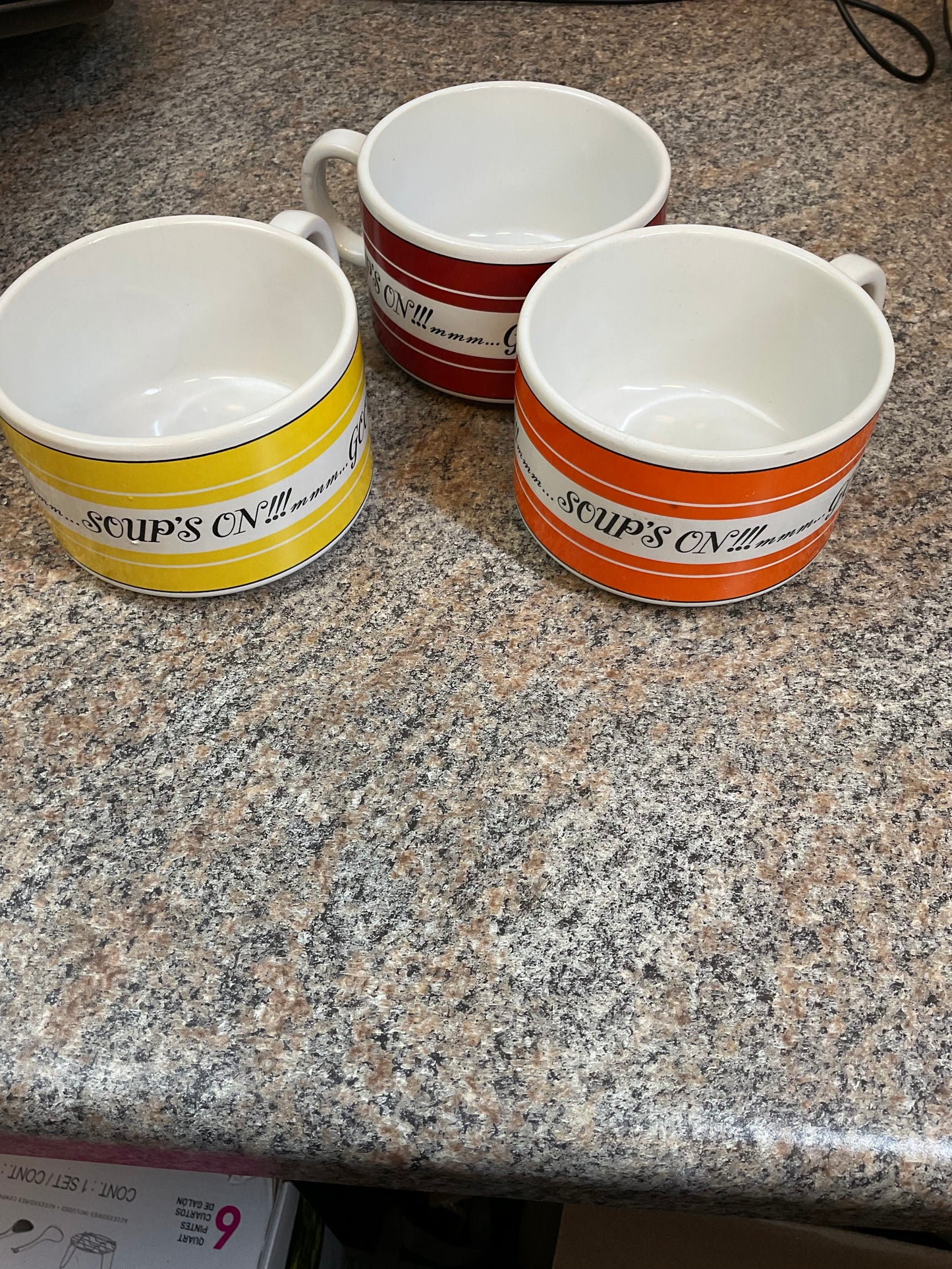 Set of 3 Cool Vintage Soup Cups