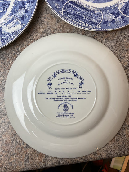 First Annual Limited Edition Kentucky Derby Staffordshire Plates 1977