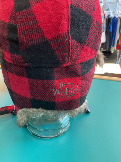 WOOLRICH Authentic Red and Black Aviator Cap