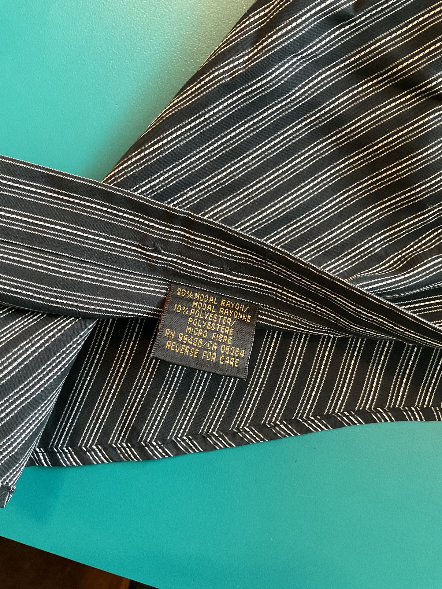 Bugatchi Uomo Black and White Striped Button Down
